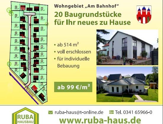 Neues Wohngebiet Trebsen / OT Seelingstädt