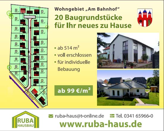 Neues Wohngebiet Trebsen / OT Seelingstädt